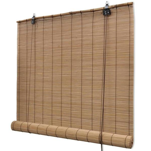 Berkfield Brown Bamboo Roller Blinds 100 x 160 cm