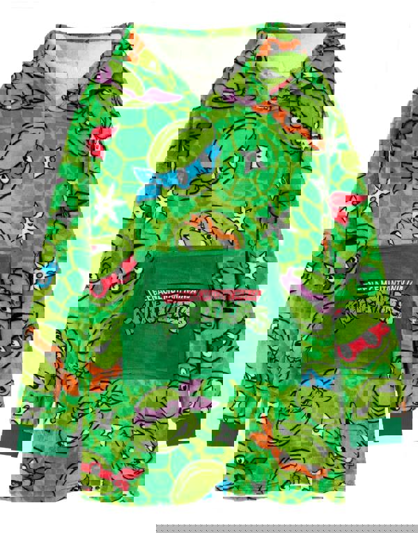 Teenage Mutant Ninja Turtles Boys Green Blanket Hoodie