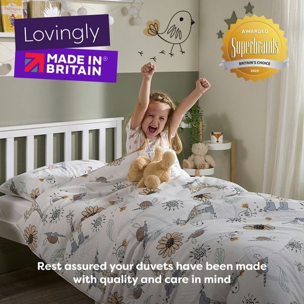 Slumberdown Kids Animal Print Coverless Comfort Duvet, 4.5 Tog, Single