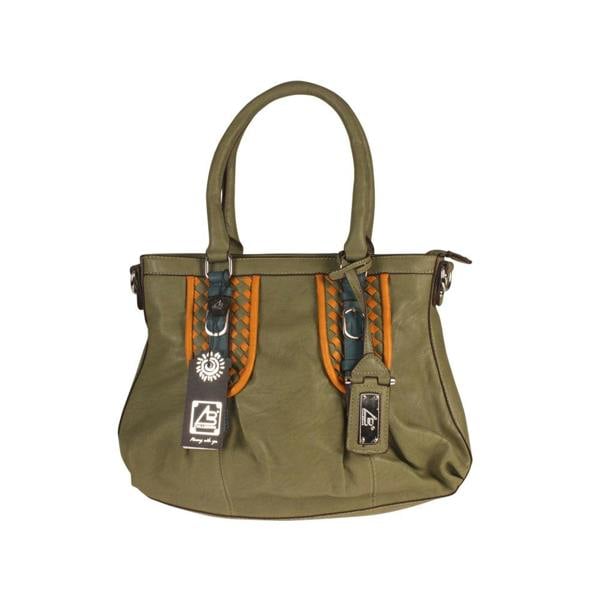 AB Collezioni Green Curry PU Leather Shoulder Bag