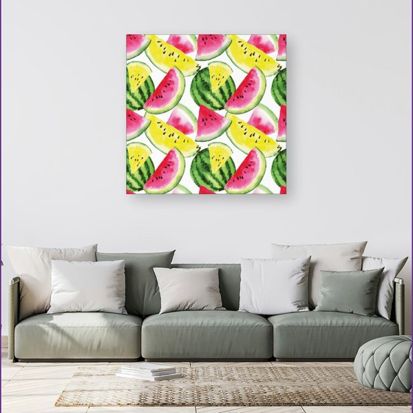 Warren Reed Colourful Melon Pattern Canvas