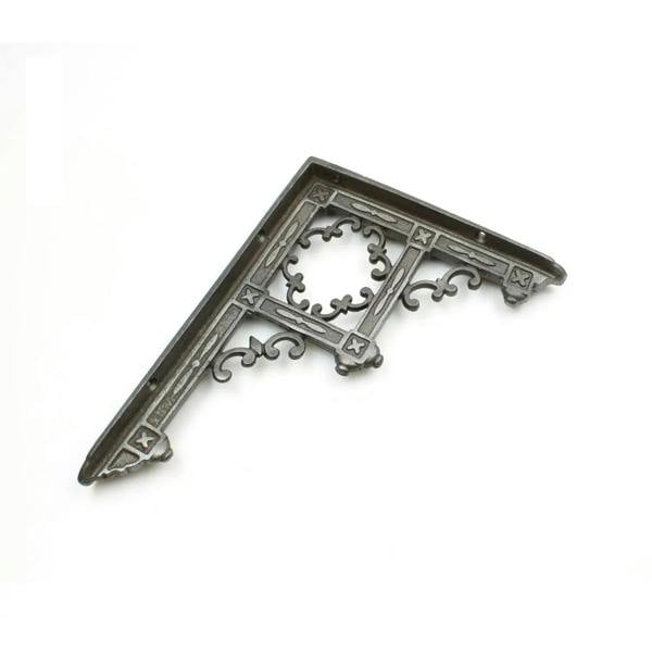 Pair of Antique Cast Iron Gothic Temple Shelf Brackets - 230mm x 170mm