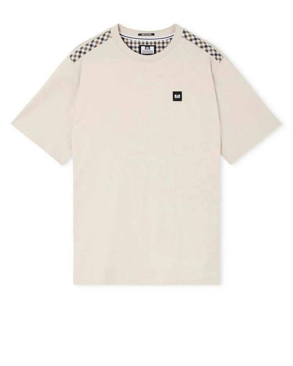 Weekend Offender Medea House Check T-Shirt - Cement