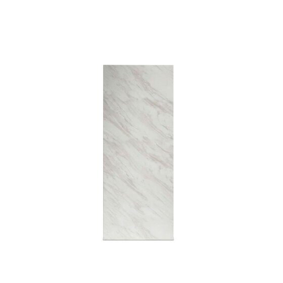 Wyld Haus Dingle White Marble Effect Large Pedestal Side table