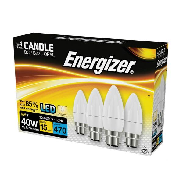 Energizer Led Opal Candle Non-dimmable Bulb - Multi Colour - 