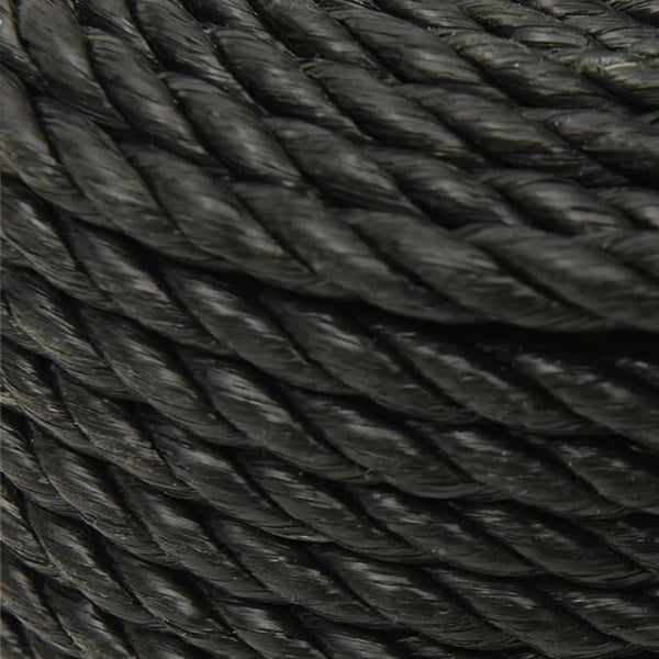 Berkfield Work Rope Black 12 mm 250 m Polypropylene