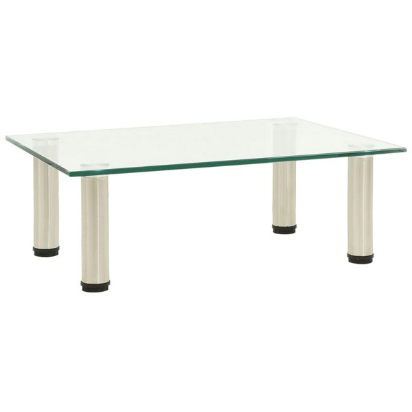Berkfield TV Stand Transparent 40x35x17 cm Tempered Glass