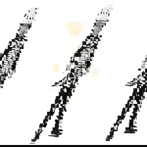 Bristol Novelty Childrens/Kids Dinosaur Skeleton Costume - Black/White - 