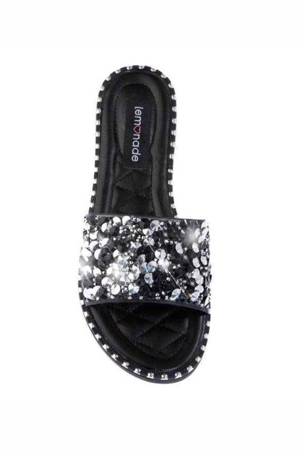 Love Lemonade Crystal Clustered Sliders Black Diamond