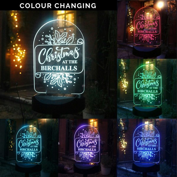 Personalised Memento Company Personalised Family Christmas Outdoor Solar Light