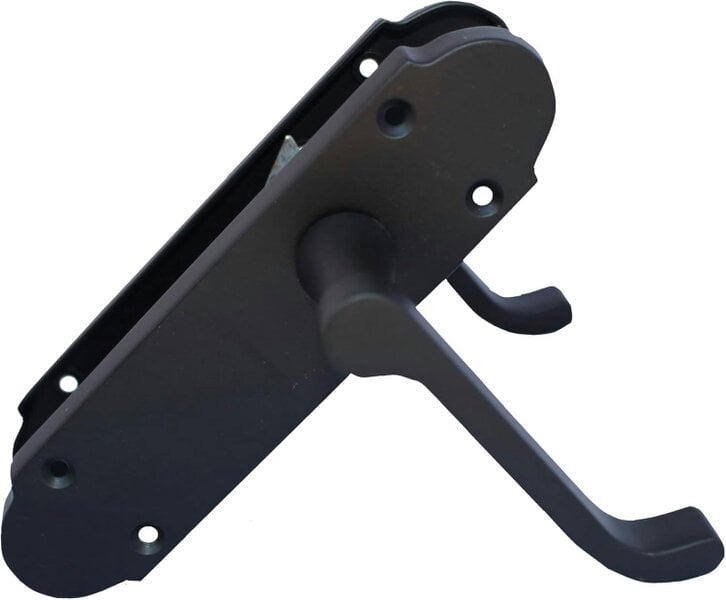 EDH Door Hardware Matt Black Internal Door Handles – 170mm x 42mm – 1, 4 or 6 Pairs – Handle Only or with Tubular Latch