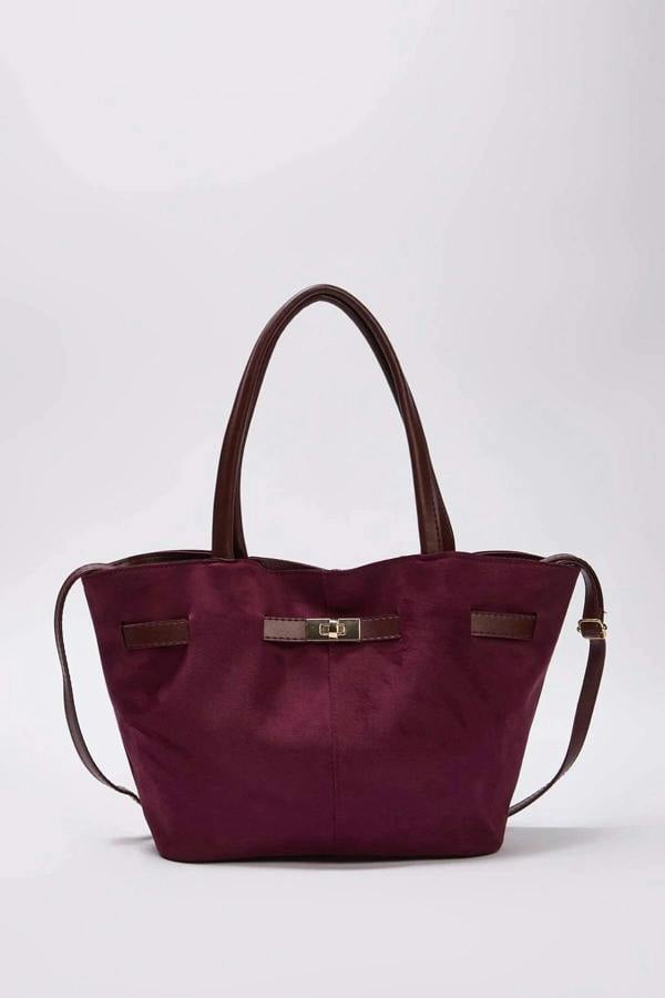 WOVCOR Soft Suede Handle and Crossbody Tote Shoulder Bag