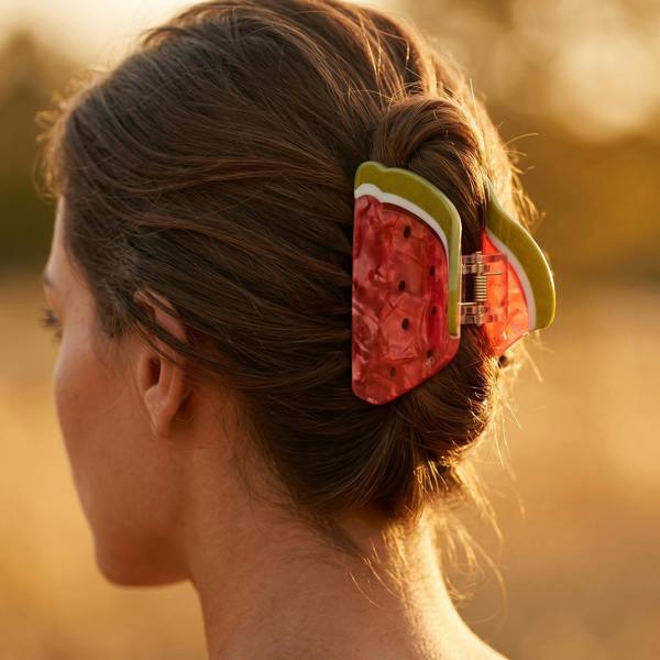 Gold Trip Watermelon Claw Clip