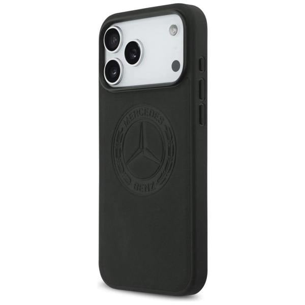 Mercedes Leather Vintage Logo Case with MagSafe for iPhone 17 Pro Max 6.9" Black - MEHMP17X25RICVLK