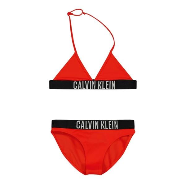 Calvin Klein Girls Triangle Cups Two-Piece Swimsuit - Orange - 