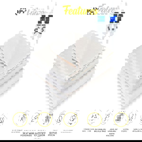 MONHOUSE Fleece Electric Heated Under Blanket - Controller & 9 Heat Settings