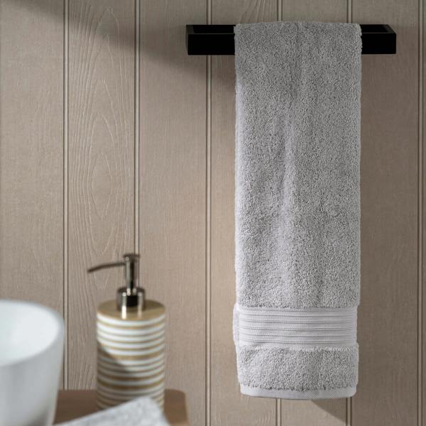Light Grey Egyptian Cotton Hand Towel close-up detail | Soak and Sleep