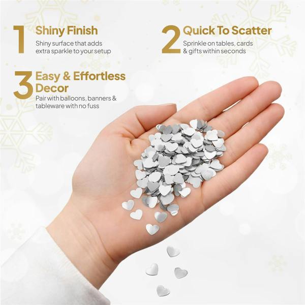 14g Gold Heart Confetti Table Scatter for Party Decorations and Romantic Occasions image 2