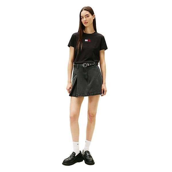 Tommy Jeans Womens/Ladies Diamante Logo Regular T-Shirt - Black - 