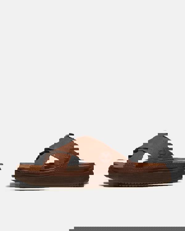 Timberland Casco Cove Cross Strap Full Grain Leather Mens Sandals - Rust | CHO | Designer Mens Sandals