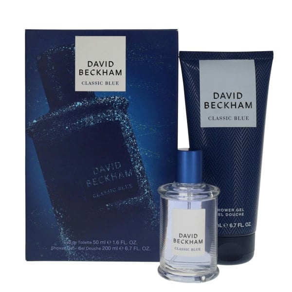 David Beckham Classic Blue Eau de Toilette Spray 50ml Gift Set For Him
