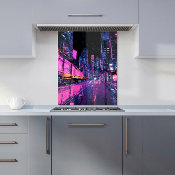 Warren Reed Abstract City Streets Glass Kitchen Splashback - 00004