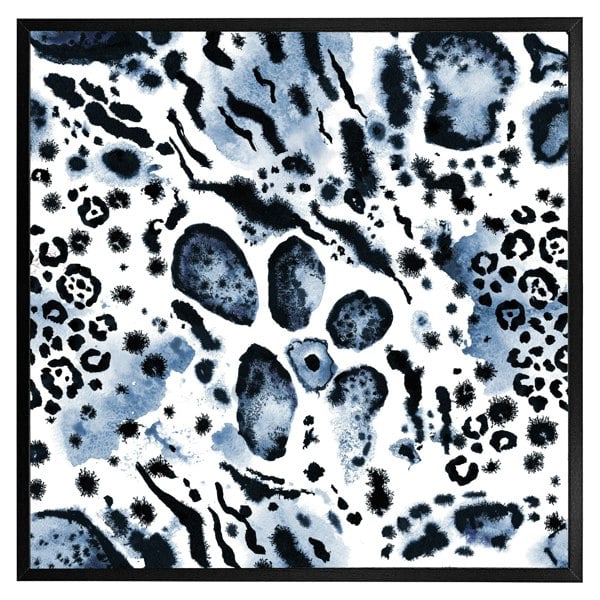 Benjamin Tate Design Blue leopard print (Picutre Frame)