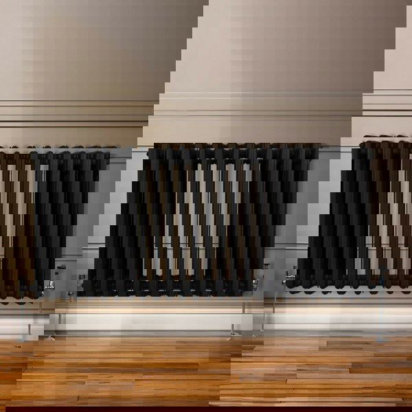 Monstershop Traditional 3 Column Radiator - 600 x 1192mm - Black