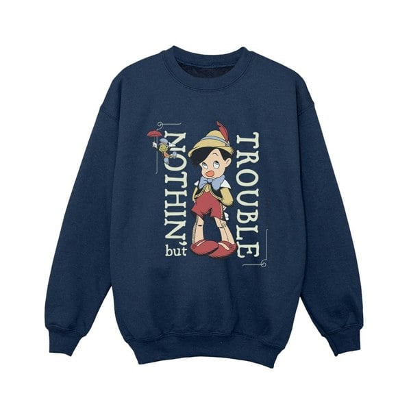 Disney Boys Pinocchio Nothing But Trouble Sweatshirt - Navy Blue