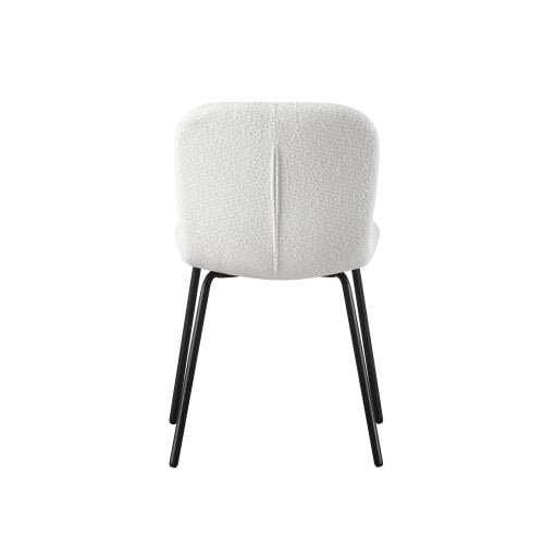 Set of 6 Teddy Faux Fur Stitched Design Dining Chairs Bella