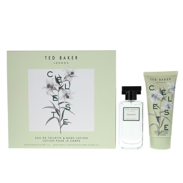 Ted Baker Floret Celeste 50ml Eau de Toilette Gift Set 100ml Body Lotion for Her