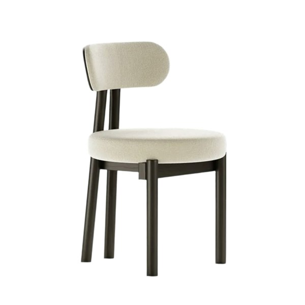 Brienne Dining Chair - Oak and Light Minimalistic Style