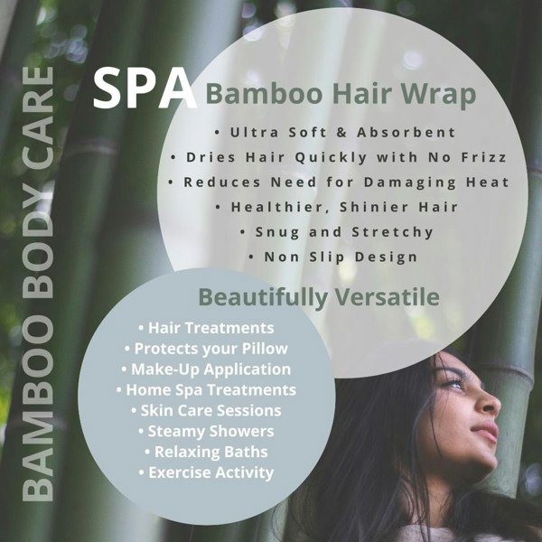Hydréa London Eco-Friendly Bamboo + Cotton Hair Towel Wrap