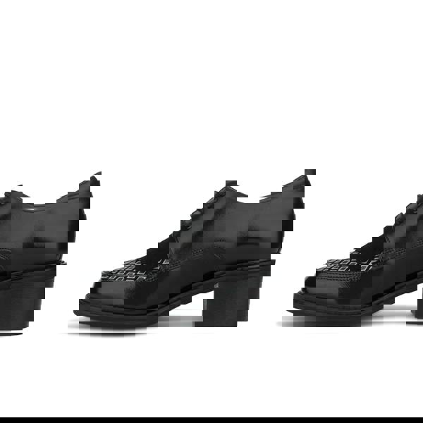 Embassy London Retro Tone - Black & Grey Diamond - Women's leather lace-up with signature kiltie detail