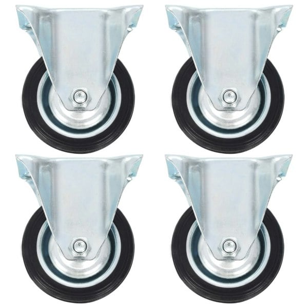 Berkfield Fixed Casters 4 pcs 75 mm