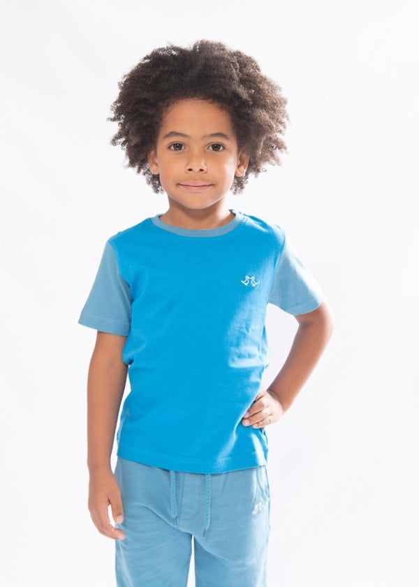 Luca and Rosa Boys Blue Jersey Lounge Tee