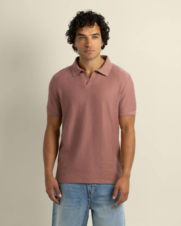 Larsson & Co Arne - Stripe Textured Polo Shirt