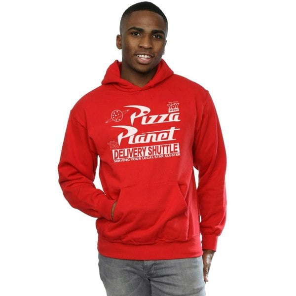 Disney Mens Toy Story Pizza Planet Logo Hoodie - Red