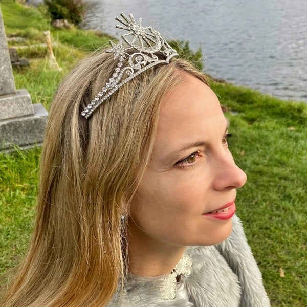 tiara moon stars wedding headpiece