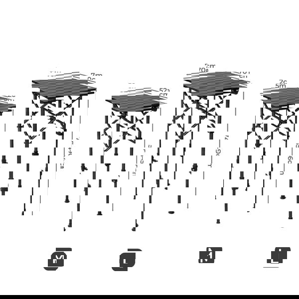 Levede Folding Camping Table with Carry Bag Portable Picnic Garden BBQ Fishing