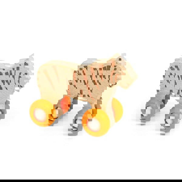 Bigjigs Toys Jungle Animal on Wheels - Tiger
