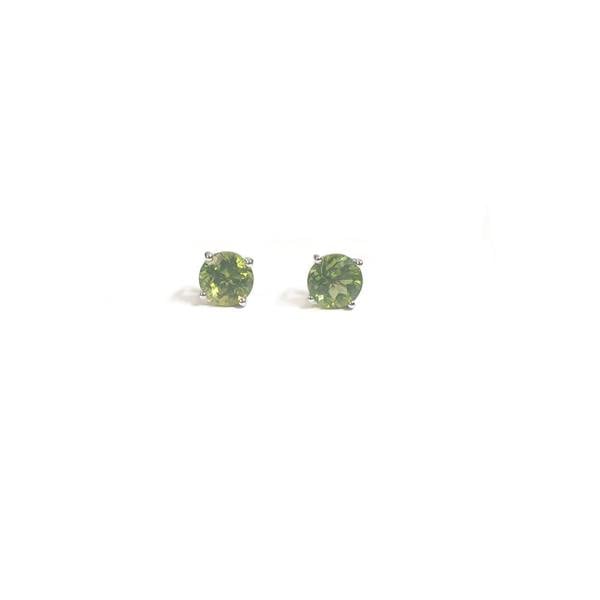 Sarah Layton 18ct White Gold Peridot Stud Earrings