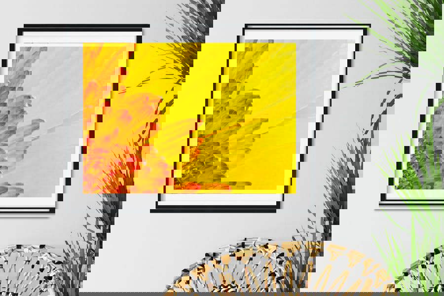 yellow and orange flower art gift