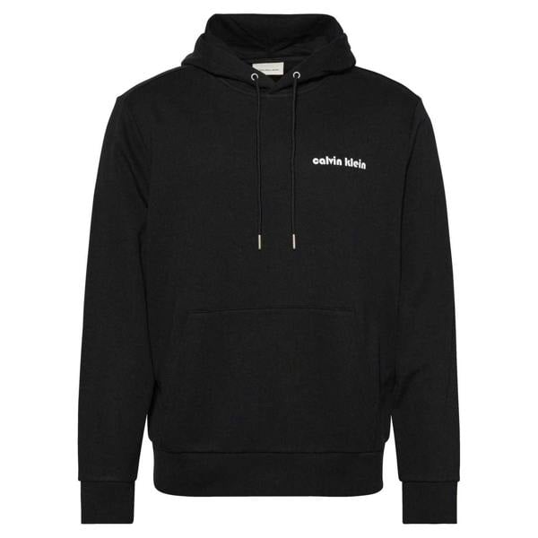 Calvin Klein Mens Relaxed Fit Hoodie - Black - 