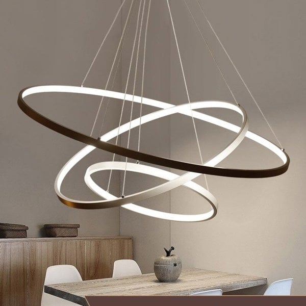 Modern Led Pendant 3 Acrylic Ring Chandelier Pendant Lights Living and Home