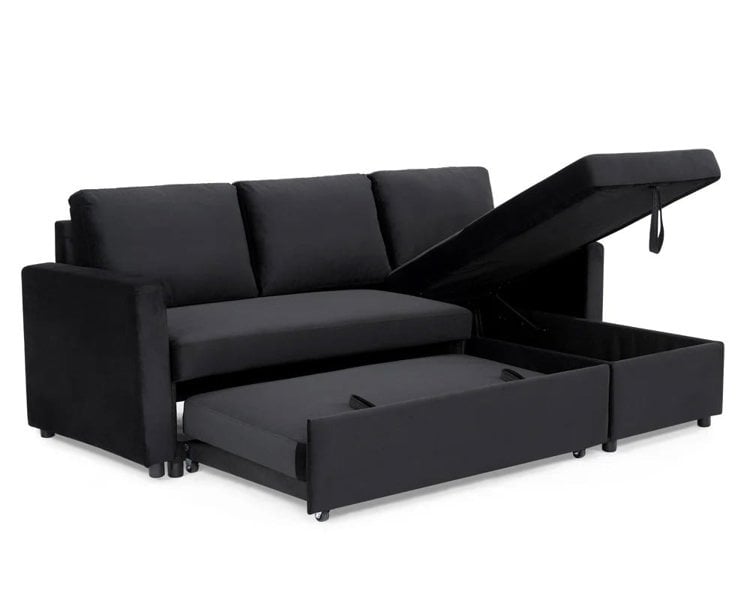 DS Living The Tranquilo 3 Seater Sofa Bed in Black or Navy