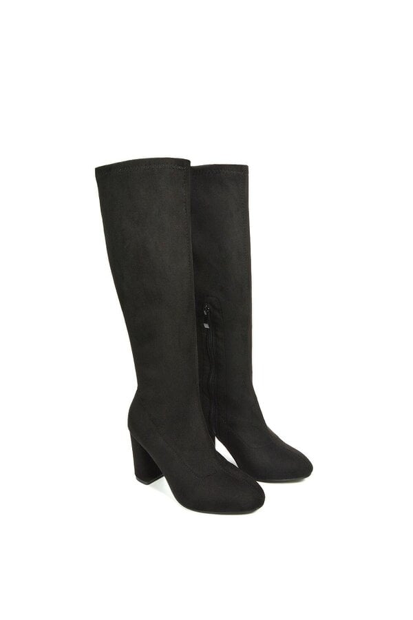 XY LONDON High Block Heel Knee High Boots