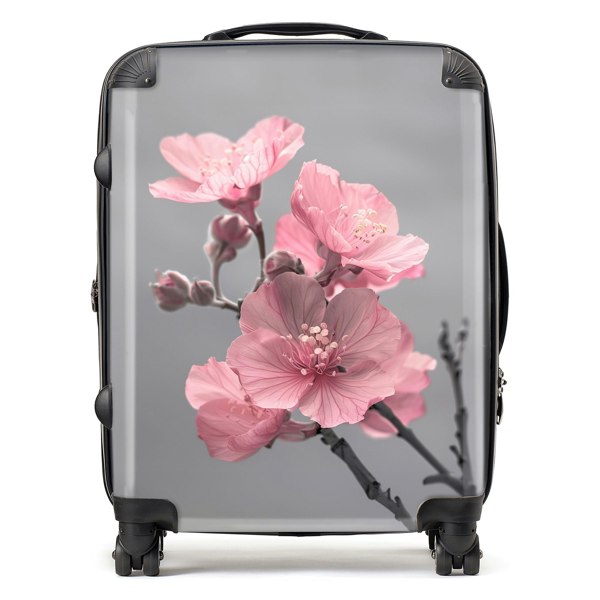 Warren Reed Delicate Pink Flowers Suitcase