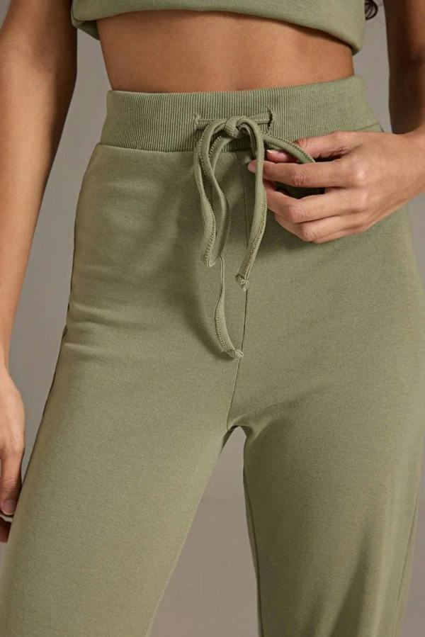 WOVCOR 2-Piece Fitted Stretch Woven Top & Pants Set