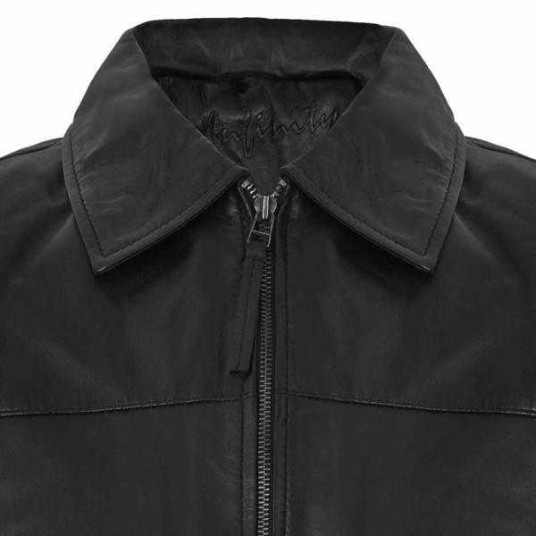 Infinity Leather Mens Retro Classic Nappa Leather Biker Jacket